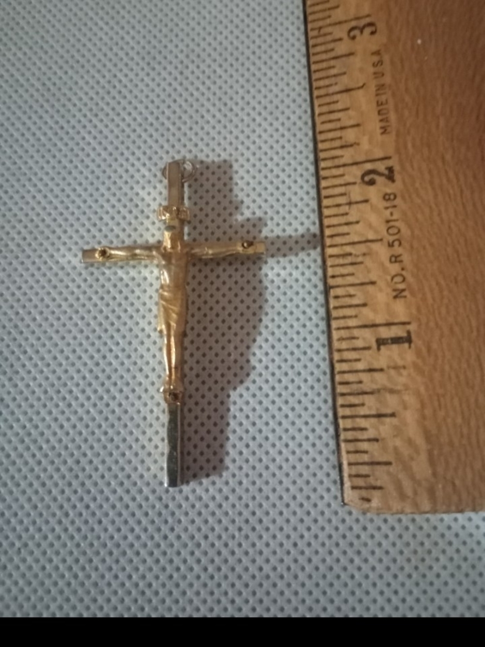 Gold-Tone Crucifix Pendant - Gold Color